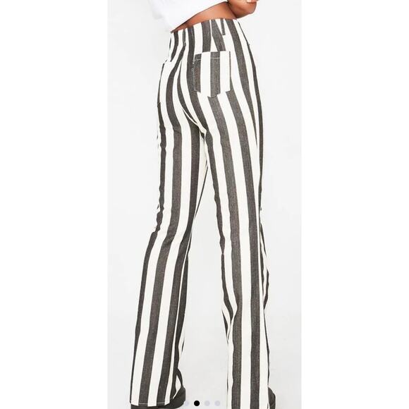 ONYX The Thelma Striped Lace-Up Flare Pants Jagger & Stone US 2 NWOT - Picture 3 of 7